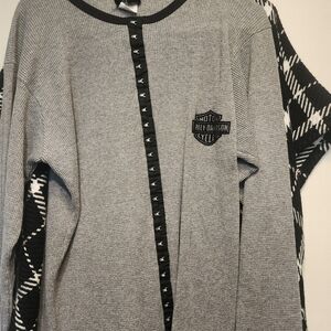 Harley-Davidson Gray and Black Sweater